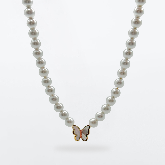 Collier Perle Papillon